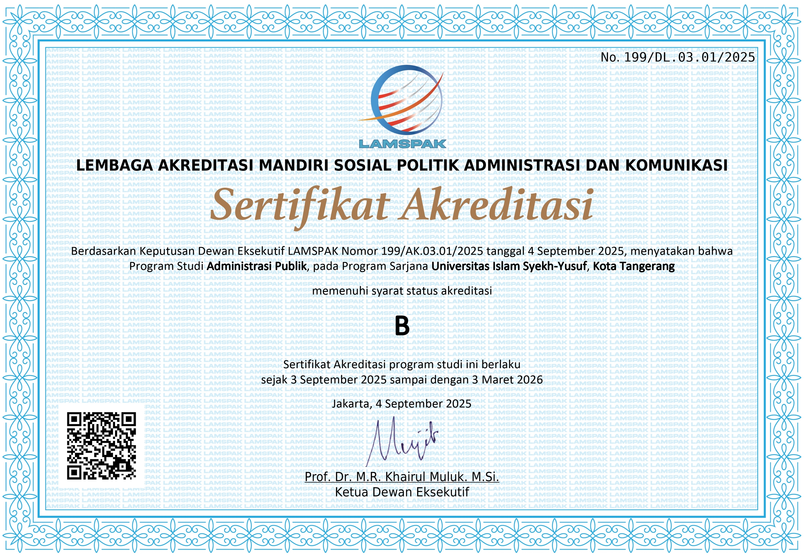 Sertifikat S1 Administrasi Publik