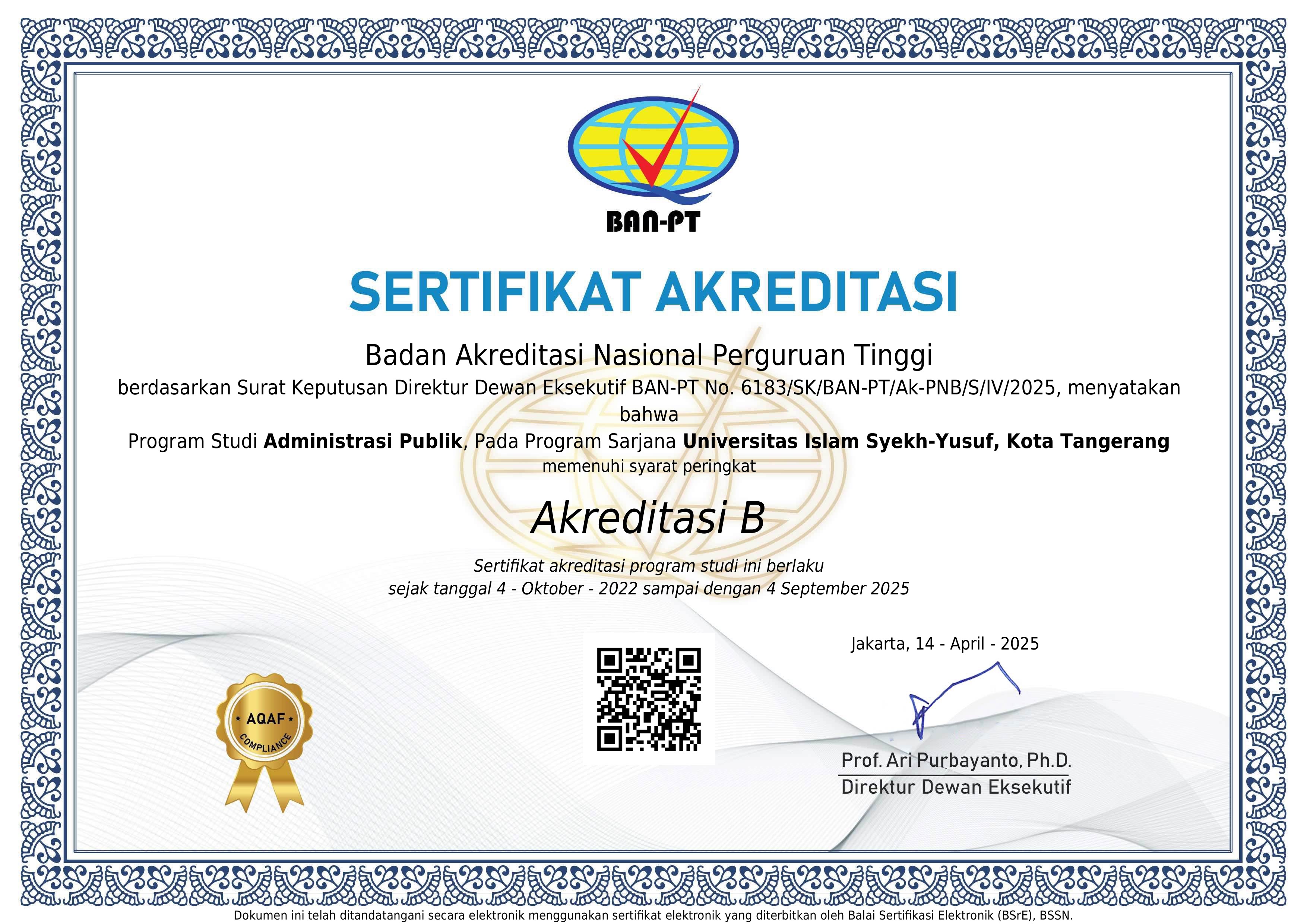 Sertifikat S1 Administrasi Publik