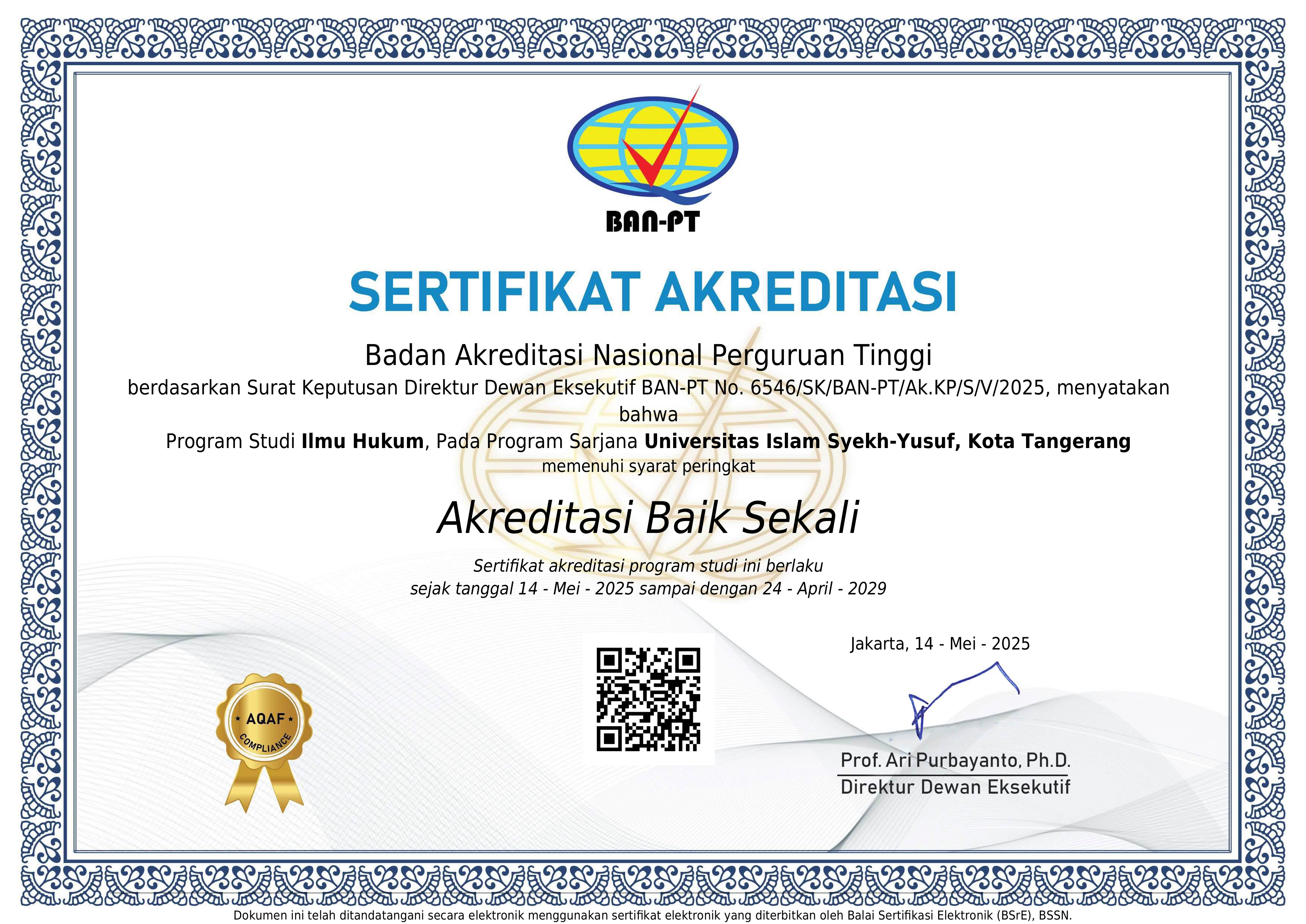 Sertifikat S1 Ilmu Hukum
